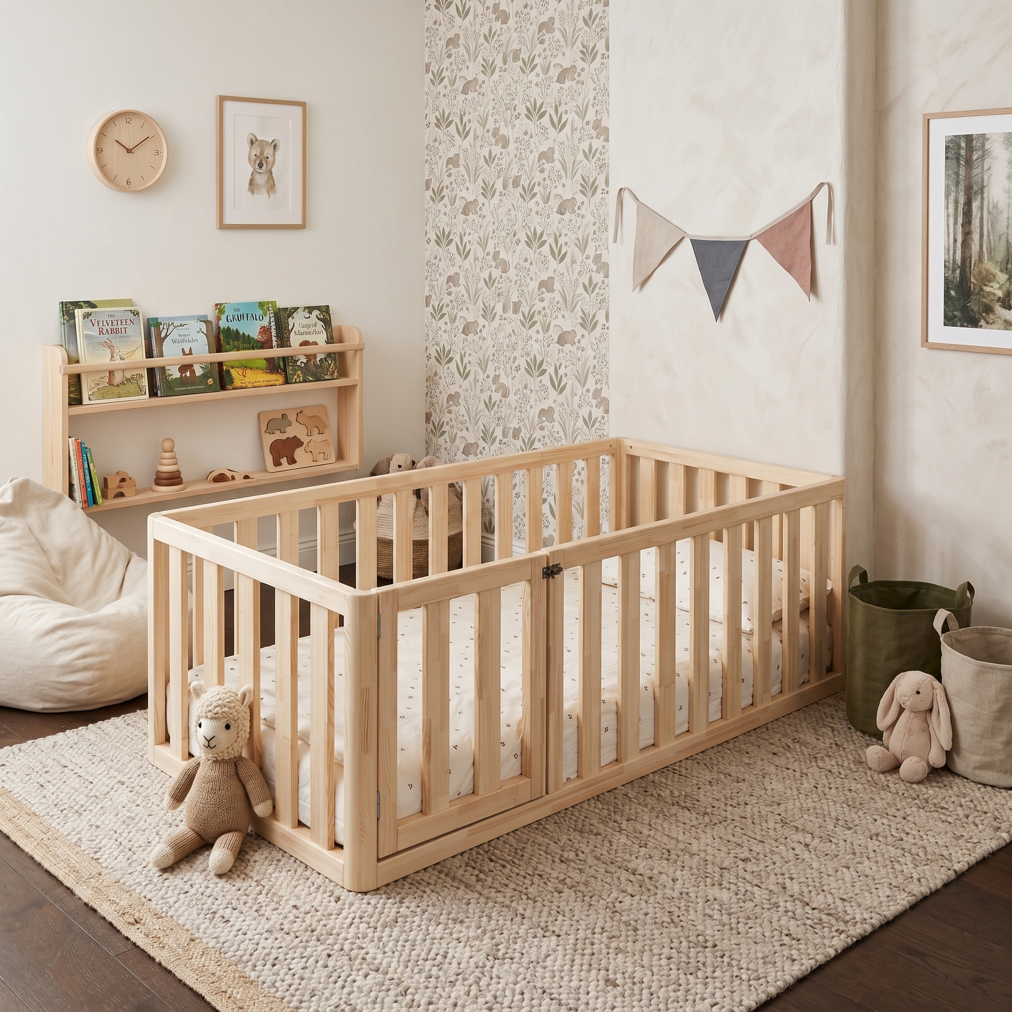 Eddie High Side Floor Bed with Door